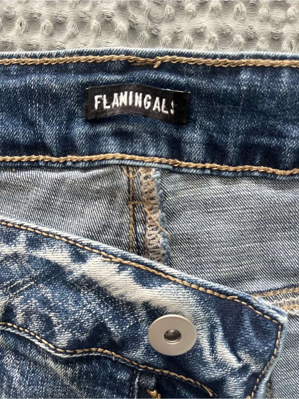Flamingals Women's Blue Wide Leg Jeans